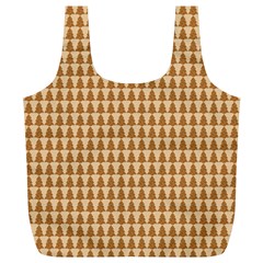 Pattern Gingerbread Brown Tree Full Print Recycle Bag (xl) by HermanTelo