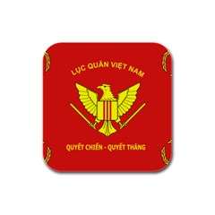 Flag of Army of Republic of Vietnam Rubber Square Coaster (4 pack) 