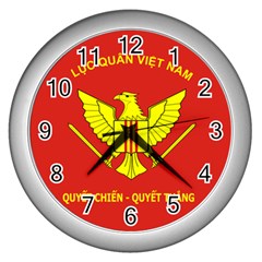 Flag of Army of Republic of Vietnam Wall Clock (Silver)