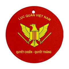 Flag of Army of Republic of Vietnam Round Ornament (Two Sides)