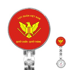 Flag of Army of Republic of Vietnam Stainless Steel Nurses Watch
