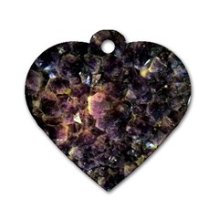 Amethyst Dog Tag Heart (one Side) by WensdaiAmbrose