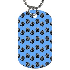 Girl Face Blue Dog Tag (one Side)