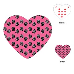 Girl Face Pink Playing Cards (heart)