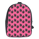 Girl Face Pink School Bag (Large) Front