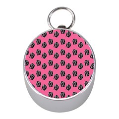 Girl Face Pink Mini Silver Compasses by snowwhitegirl