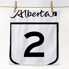 Alberta Highway 2 Shield Face Towel by abbeyz71