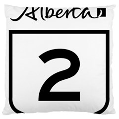 Alberta Highway 2 Shield Large Flano Cushion Case (one Side) by abbeyz71