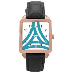 Shuto Urban Expressway Logo Rose Gold Leather Watch  by abbeyz71