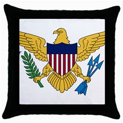 Flag Of U S  Virgin Islands Throw Pillow Case (black) by abbeyz71