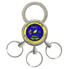 Seal Of United States Virgin Islands 3-ring Key Chain by abbeyz71