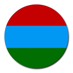 Flag Of Russian Republic Of Karelia Round Mousepads by abbeyz71