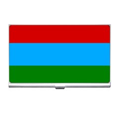 Flag Of Russian Republic Of Karelia Business Card Holder by abbeyz71