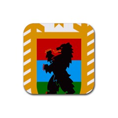 Coat Of Arms Of Russian Republic Of Karelia Rubber Coaster (square)  by abbeyz71