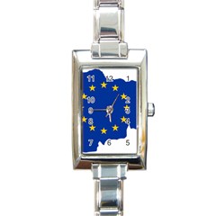 European Union Flag Map Of Andorra Rectangle Italian Charm Watch by abbeyz71