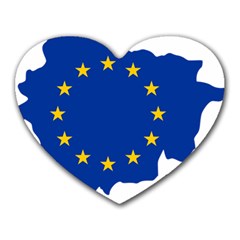 European Union Flag Map Of Andorra Heart Mousepads by abbeyz71