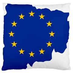 European Union Flag Map Of Andorra Large Cushion Case (one Side) by abbeyz71