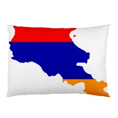 Flag Map Of Armenia Pillow Case by abbeyz71