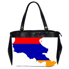 Flag Map Of Armenia Oversize Office Handbag (2 Sides) by abbeyz71