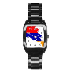 Flag Map Of Armenia Stainless Steel Barrel Watch by abbeyz71