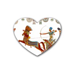 Egypt Egyptian Pharaonic Horses Heart Coaster (4 Pack)  by Sapixe