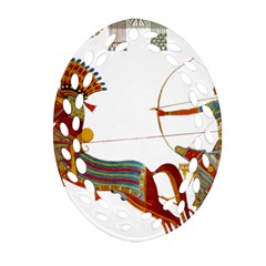 Egypt Egyptian Pharaonic Horses Ornament (oval Filigree) by Sapixe