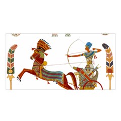 Egypt Egyptian Pharaonic Horses Satin Shawl