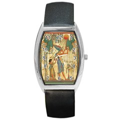 Egyptian Man Sun God Ra Amun Barrel Style Metal Watch by Sapixe