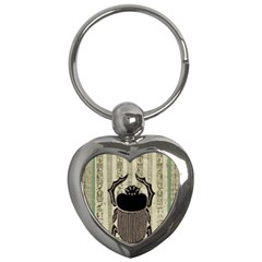 Egyptian Design Beetle Key Chain (heart) by Sapixe