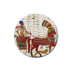 Egyptian Tutunkhamun Pharaoh Design Magnet 3  (round) by Sapixe