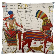 Egyptian Tutunkhamun Pharaoh Design Large Flano Cushion Case (two Sides)