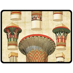 Egyptian Architecture Column Double Sided Fleece Blanket (large) 