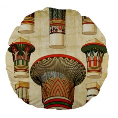Egyptian Architecture Column Large 18  Premium Flano Round Cushions