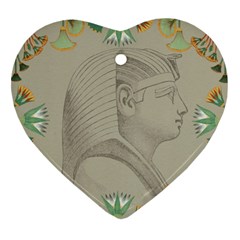 Pharaoh Egyptian Design Man King Ornament (heart)