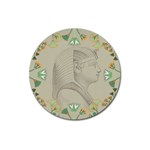 Pharaoh Egyptian Design Man King Magnet 3  (Round) Front