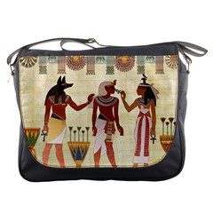 Egyptian Design Man Woman Priest Messenger Bag by Sapixe