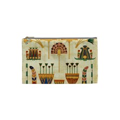 Egyptian Paper Papyrus Hieroglyphs Cosmetic Bag (small) by Sapixe