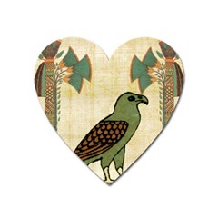 Egyptian Paper Papyrus Bird Heart Magnet by Sapixe