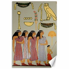 Egyptian Paper Women Child Owl Canvas 24  X 36 