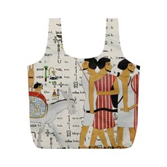 Egyptian Design Men Worker Slaves Full Print Recycle Bag (m) by Sapixe