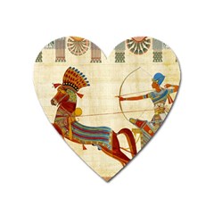 Egyptian Tutunkhamun Pharaoh Design Heart Magnet