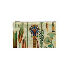 Egyptian Paper Papyrus Hieroglyphs Cosmetic Bag (small) by Sapixe