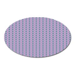 Pattern Star Flower Backround Oval Magnet by HermanTelo