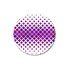 Pattern Square Purple Horizontal Magnet 3  (round) by HermanTelo