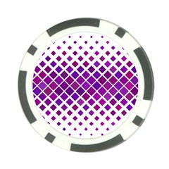 Pattern Square Purple Horizontal Poker Chip Card Guard by HermanTelo