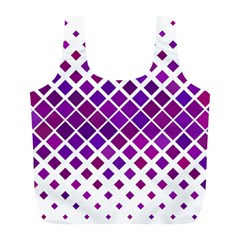 Pattern Square Purple Horizontal Full Print Recycle Bag (l) by HermanTelo