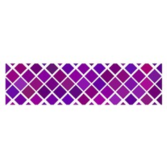 Pattern Square Purple Horizontal Satin Scarf (oblong)