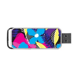 Pattern Leaf Polka Leaves Portable Usb Flash (one Side) by HermanTelo