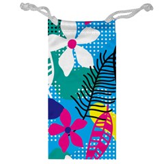 Pattern Leaf Polka Flower Jewelry Bag by HermanTelo