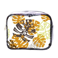 Pattern Leaves Mini Toiletries Bag (one Side) by HermanTelo